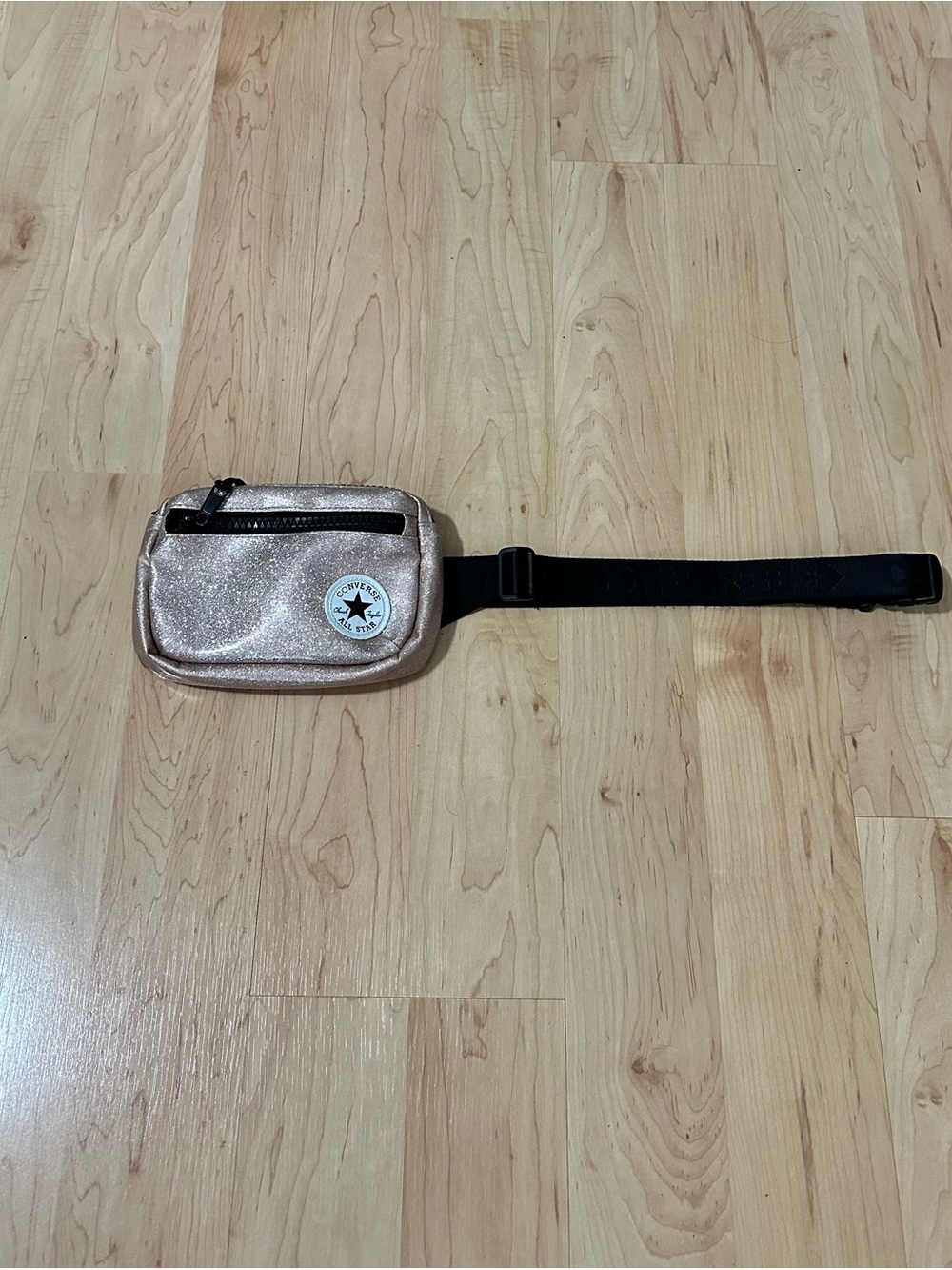 Converse Rose Gold Sparkle Crossbody Belt Bag